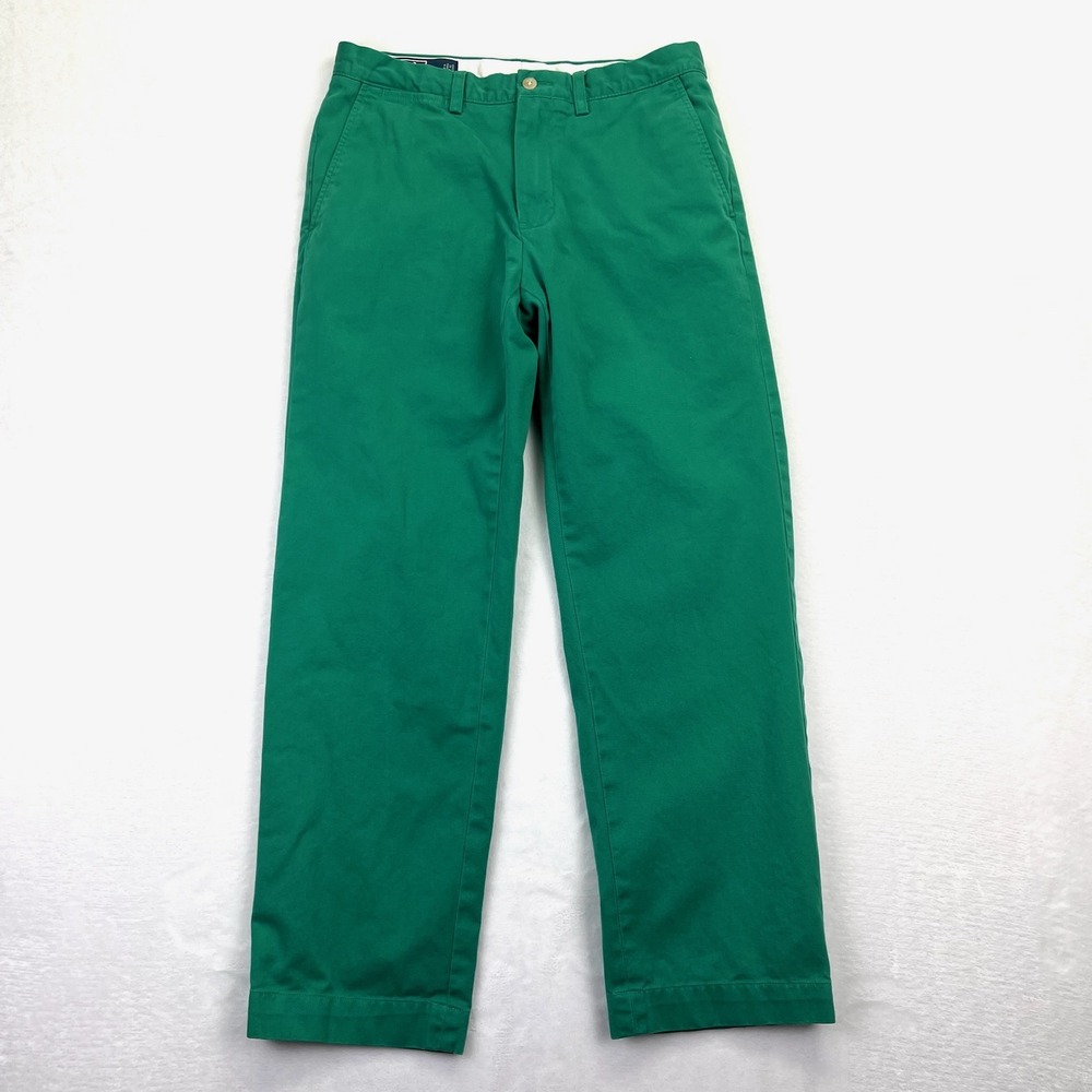 Polo Ralph Lauren Preston Pant Mens 31x30 Green Cotton‎ Chino Straight Leg Pants